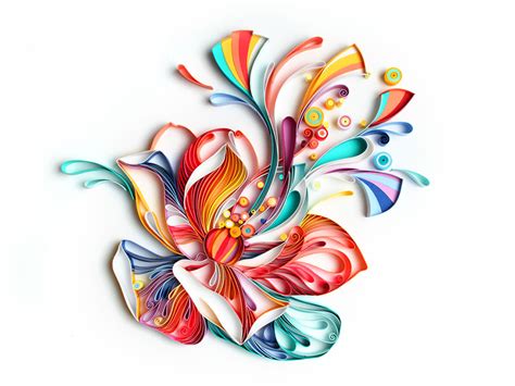 Mesmerizing Paper Art Made From Strips Of Colored Paper By Yulia