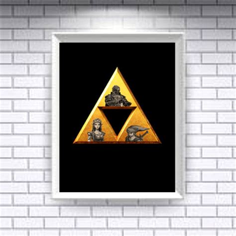 The Legend Of Zelda Triforce Poster Print Etsy