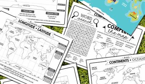 geography worksheet for first grade
