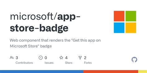 Github Microsoftapp Store Badge Web Component That Renders The Get