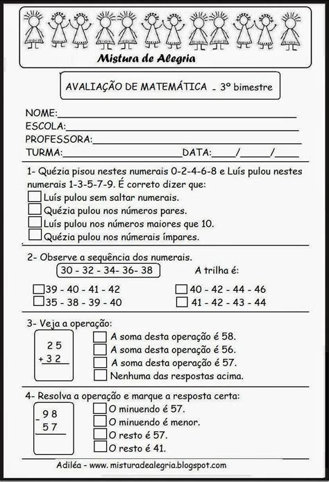 Exercicios De Matematica 8 Ano 3 Bimestre
