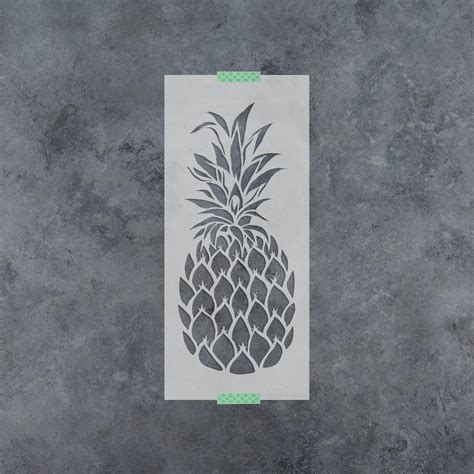 Pineapple Stencil Reusable Diy Craft Stencils Of A Pineapple Etsy In