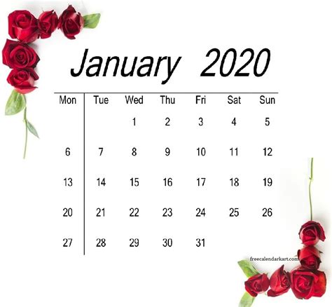 Jan 2020 Calendar Printable Planner Latest Printable Calendar And Template