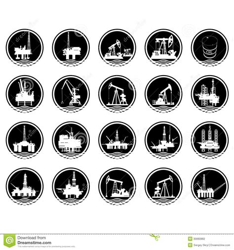 Download this oil industry gas production transportation and storage icons vector illustration now. The Icons Of The Oil Industry Stock Vector - Illustration ...