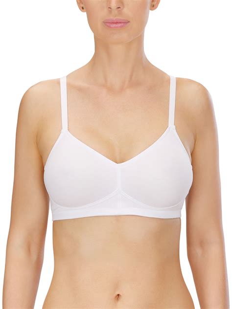 naturana naturana white non padded moulded soft cup bra size 34 b d