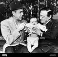 Humphrey Bogart, Peter Lorre with daughter, Catharine Lorre, 1950 Stock ...