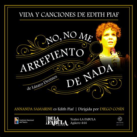 No No Me Arrepiento De Nada Vida Y Canciones De Edith Piaf Sergio
