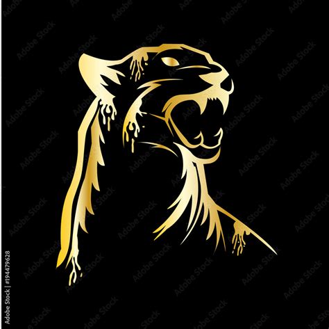 Panther Gold Stock Vector Adobe Stock