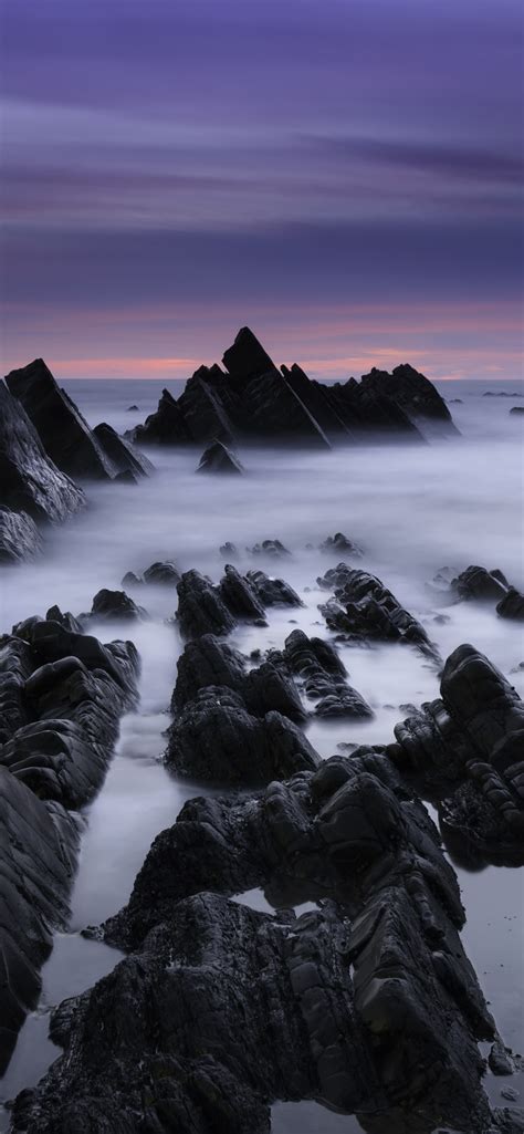 Atlantic Coast Wallpaper 4k Rocky Coast Foggy Mist Evening
