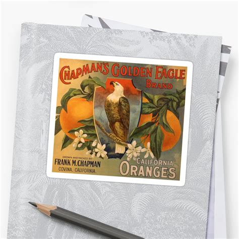 Vintage Fruit Crate Label 1920 Oranges Sticker By Allvintageart