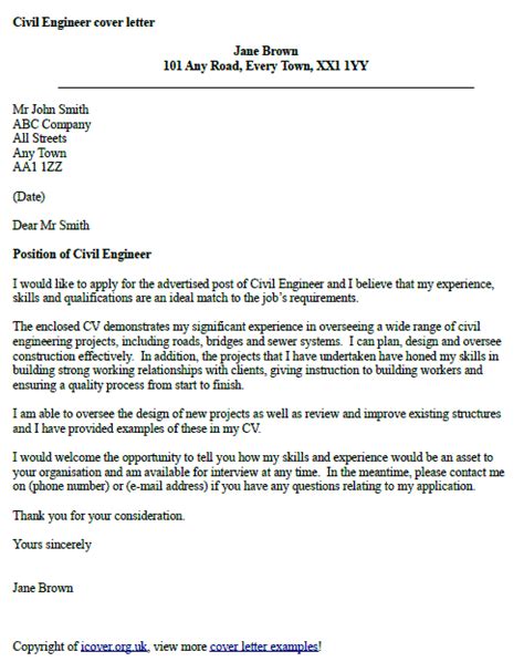 We did not find results for: Civil Engineer Cover Letter Example - icover.org.uk