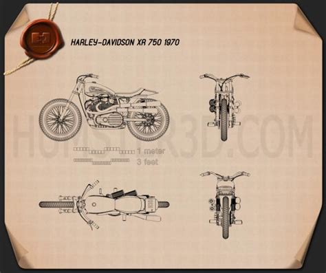 Harley Davidson Frame Blueprints