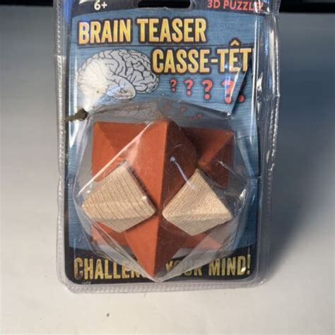Brain Teaser Casse Tete Mind Challenging Real Wood 3d Wooden Puzzle New