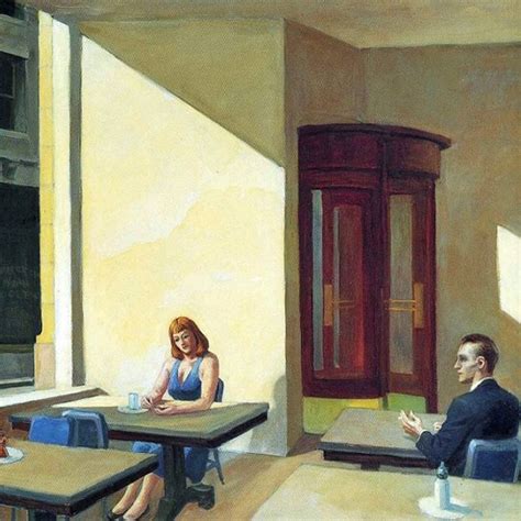 Edward Hopper Sunlight In A Cafeteria 1958 Crop A Mad Men Art Vintage Ad Art Collection