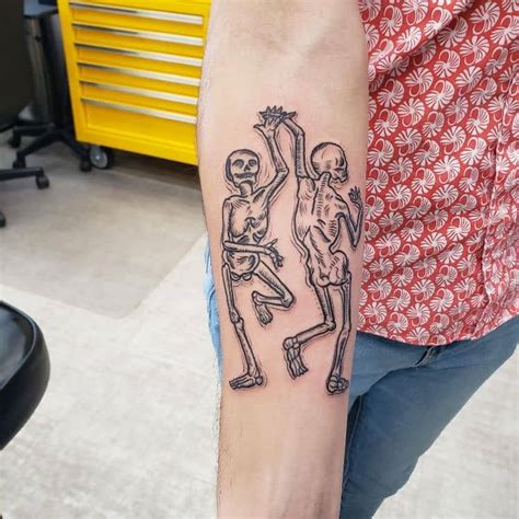 Skeletons Dancing Tattoo By Freejordan