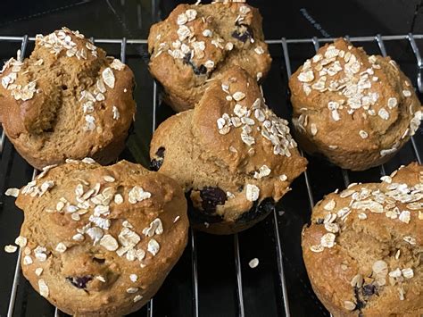For the muffins, preheat the oven to 190c/375f/gas 5. Healthy blueberry muffins!! -organic oat and brown rice flour -organic eggs -pure vanilla -salt ...
