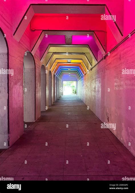 Tunnel Lights In The City Stock Photo Alamy
