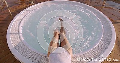 Female Feet In The Jacuzzi Water Slowmotion Stock Video Video Of