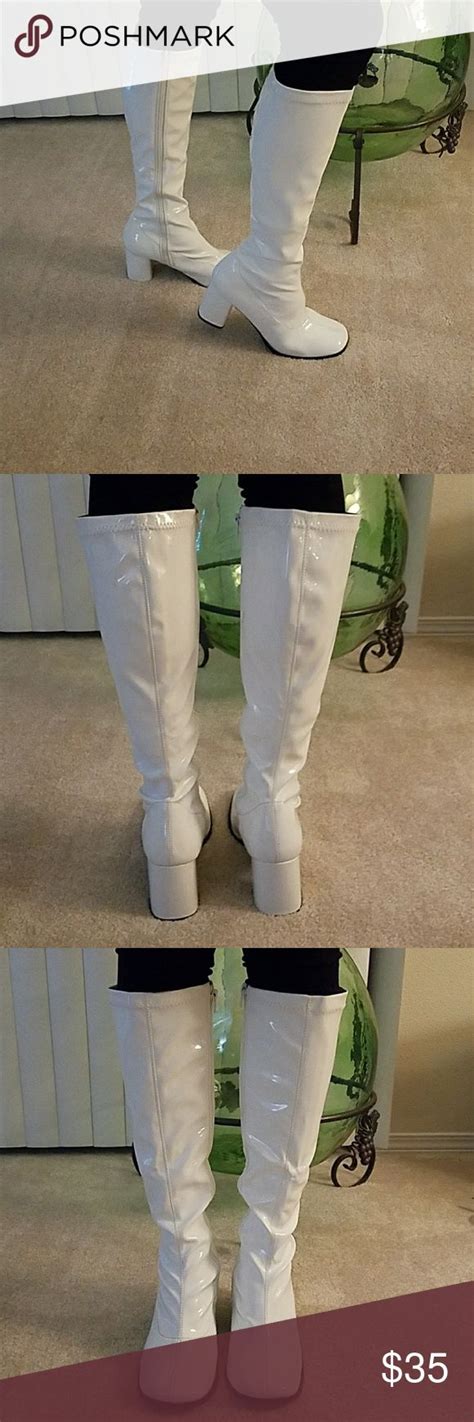 Gogo Boots White Tall Boots 42 Gogo Boots Boots Tall Boots