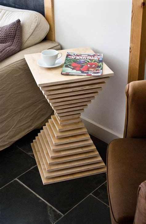 Stacked Plywood Side Table