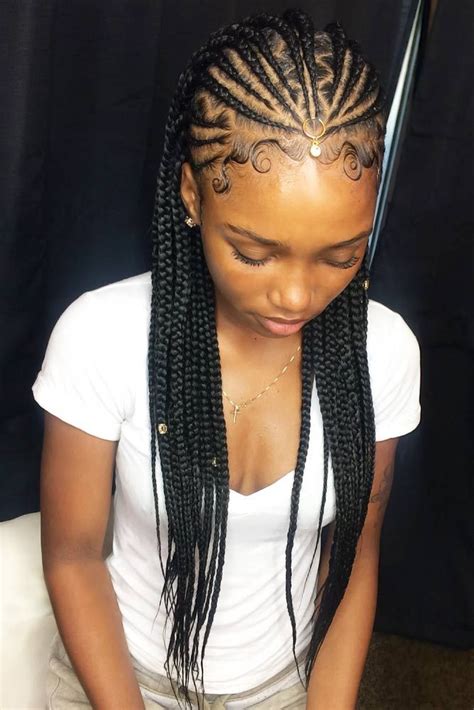 Divide the hair, depending on the number of plaits you. 30 Attention-Grabbing Fulani Braids Ideas To Copy In 2019 ...