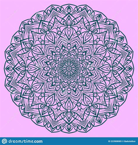 Desenho Decorativo Circular De Trippy Round Redondo Da Mandala