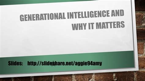 2020 Generational Intelligence And Environmental Education Ppt