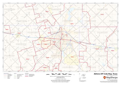 Abilene Tx Zip Code Map