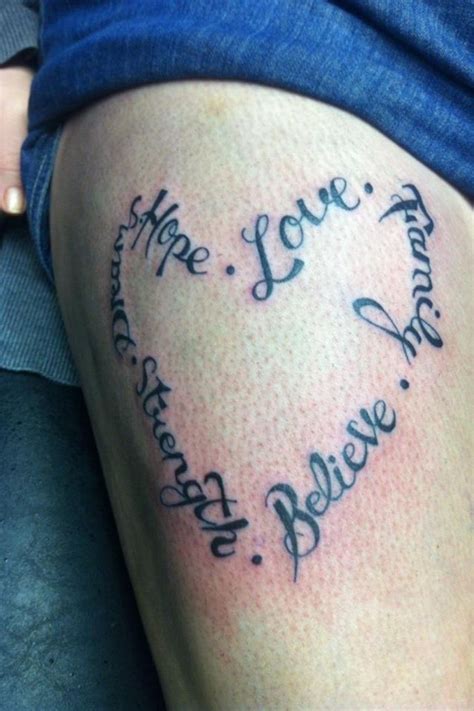 Love Heart Tattoo On Thigh Tattoos