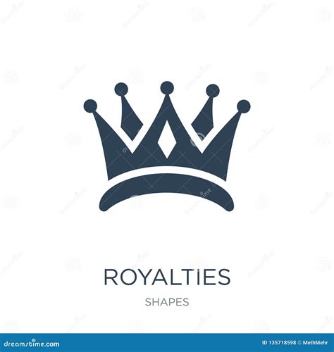 Royalties Icon Vector Sign And Symbol Isolated On White Background