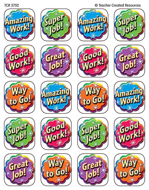 Good Work Stickers Tcr5752 Teacher Created Resources