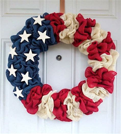 Best Diy Simple 4th Of July Wreaths For Your Front Door 07 Patriotic