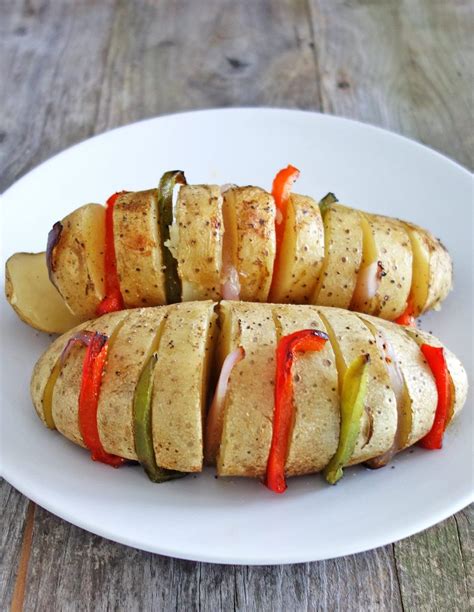 Grilled Hasselback Potatoes And Peppers Easy Grilled Potato Recipe