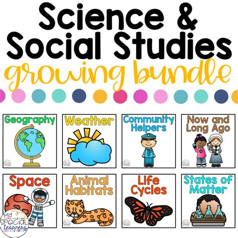 Science And Social Studies Activities For Special Education Bundle My