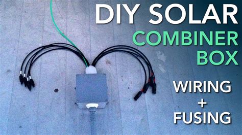Run the wiring from the solar source to a junction box, then transition to your conduit run. Wiring a Solar Combiner Box for an RV Solar Power System - Camper Wiz