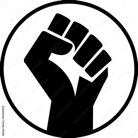 Vector Illustration Of A Hand Fist Black Lives Matter Black Power
