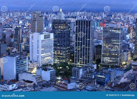Im Stadtzentrum Gelegenes Sao Paulo Stockbild Bild Von Stadt Landschaft