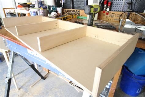 Build this table from one sheet of plywood. DIY Plywood Concrete Desk
