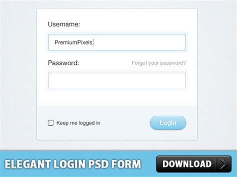 Elegant Login Psd Form Design L Freepsdcc Free Psd Files And