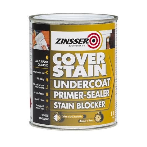 Zinsser 1l Cover Stain Undercoat Primer Sealer Stain Blocker Bunnings