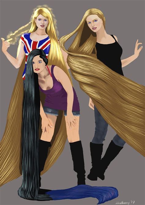 Goddesses Of Hair Request By Johnheavy On Deviantart Long Hair