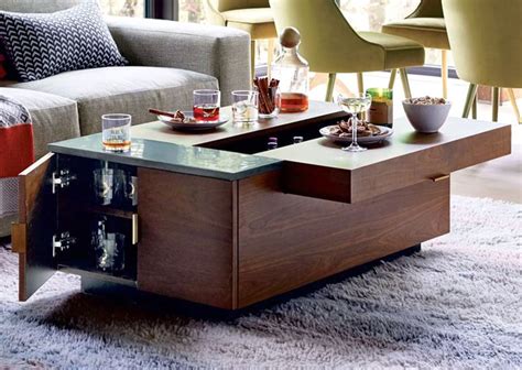 When this table arrives all you have to do is attach the base. Hyde Hidden Storage / Secret Mini Bar Coffee Table ...