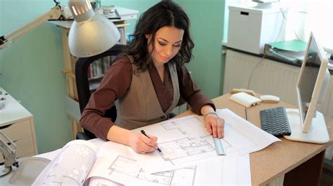 Architect Woman Working On New Project In Stock Footage Sbv 315791313