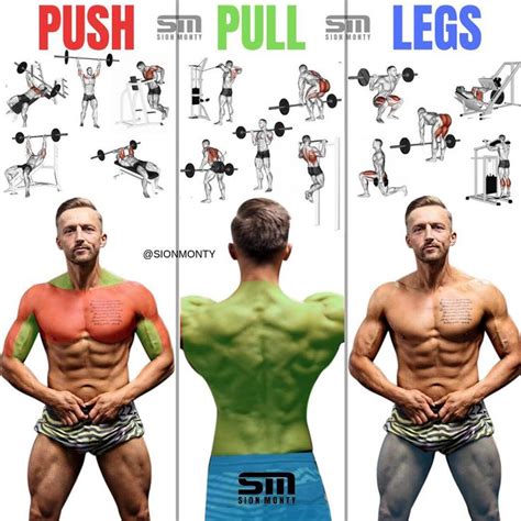 Push Pull Legs Split 3 6 Day Weight Training Workout Schedule And Plan Workouts Προγράμματα