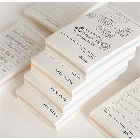 Daily Plan Sticky Notes Things To Do Weekly Notepad Etsy