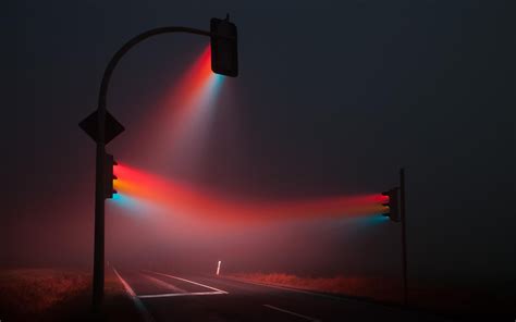 1920x1080 Resolution Black Street Light Night Traffic Lights Mist