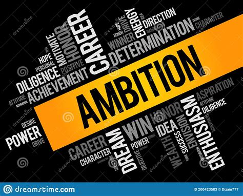 Ambition Word Cloud Collage Stock Illustration Illustration Of