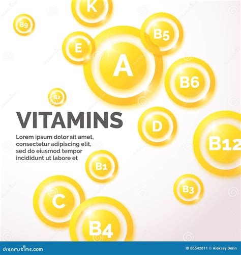 Colourful Vitamin Background Stock Vector Illustration Of Medical