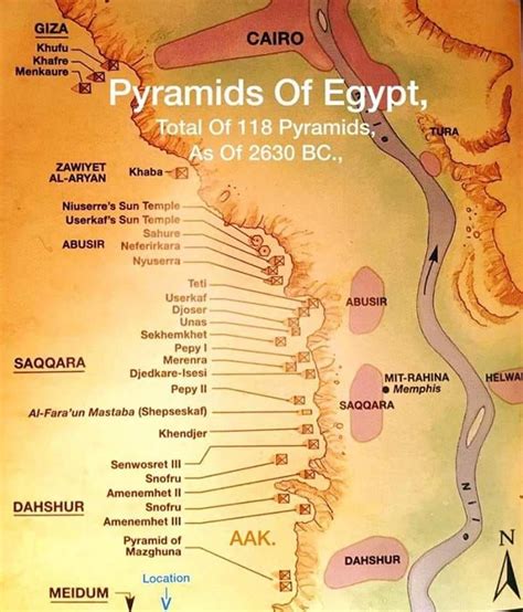 Pyramids Of Ancient Egypt Map Pyramids Egypt Ancient Egypt Egypt