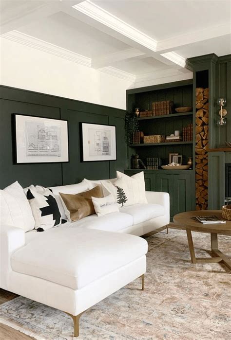 Moody Dark Green Accent Wall Ideas Accent Walls In Living Room Dark